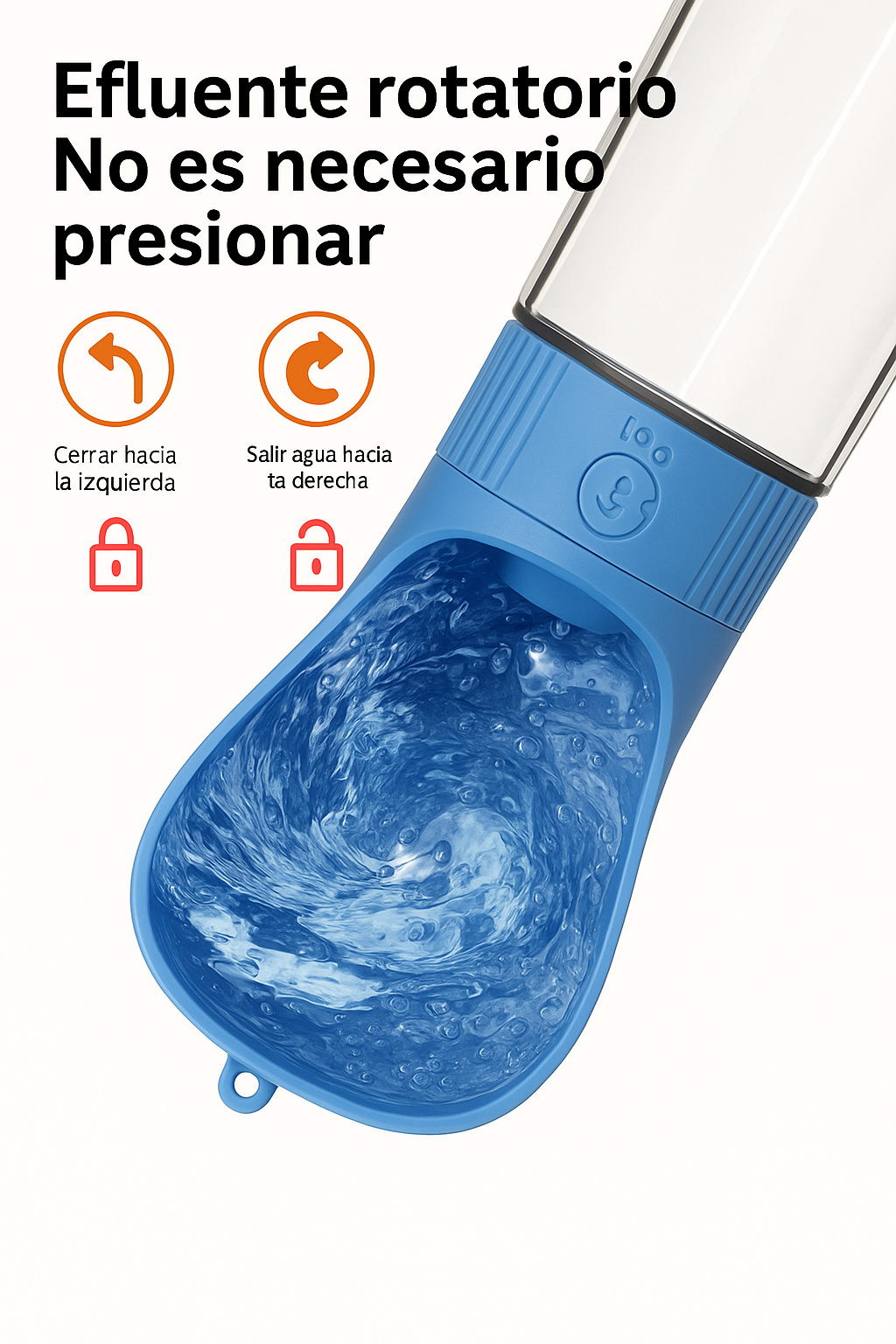 Botella 2 en 1 Agua + Alimento para Mascotas