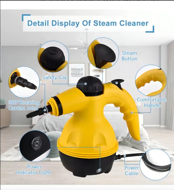 Limpiador A Vapor Eléctrico Multifunción